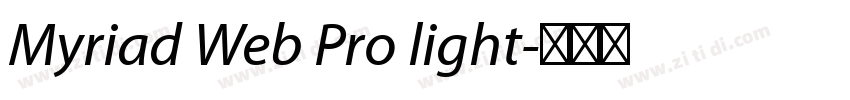 Myriad Web Pro light字体转换